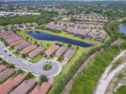 Cobblestone Homes in Palmer Ranch Sarasota, FL. - Aerial