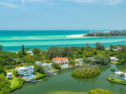 Cocoanut Bayou Homes in Siesta Key, FL. - Aerial