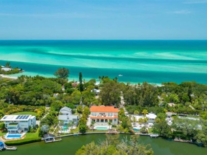 Cocoanut Bayou Homes in Siesta Key, FL. - Aerial