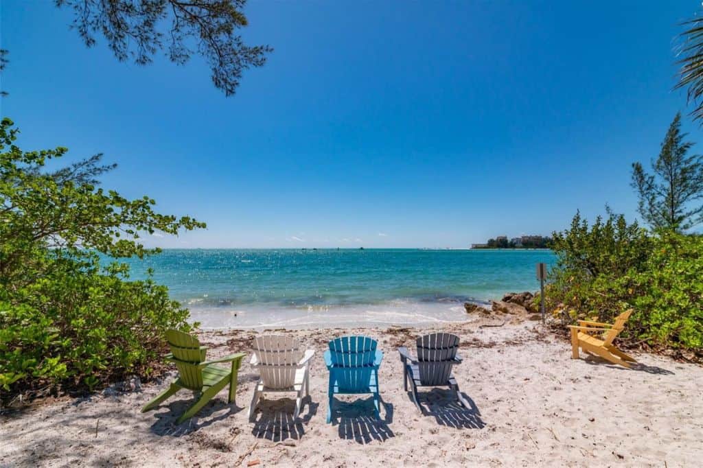 Cocoanut Bayou Homes in Siesta Key, FL. - Private Beach Access