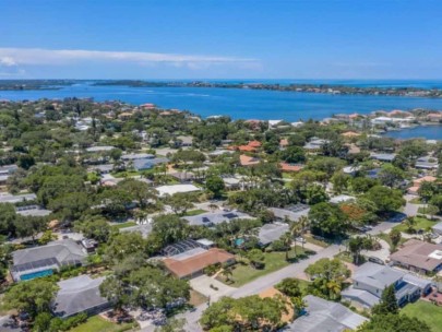 Coral Cove Homes in Sarasota, FL. - Waterfront Aerial