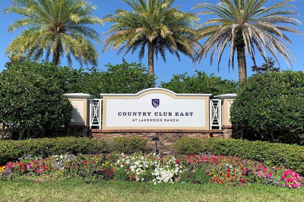 Country Club East Homes in Lakewood Ranch, FL. - Entrance Sign