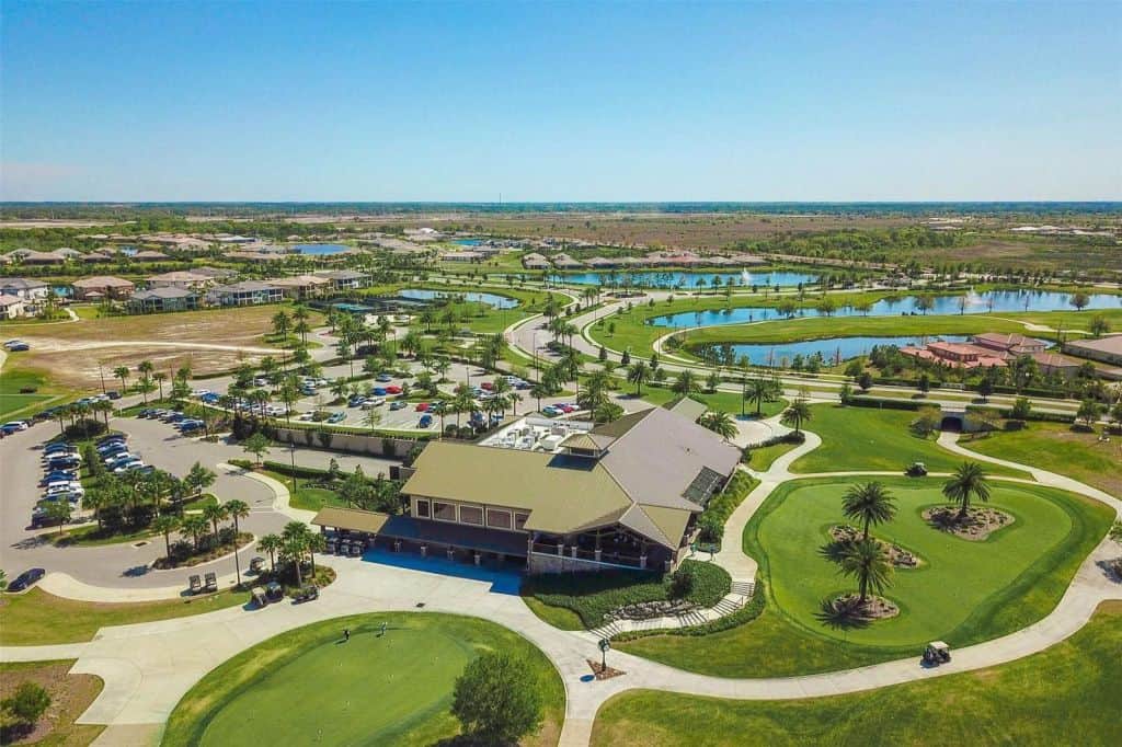 Country Club East Homes in Lakewood Ranch, FL. - The Lodge Aerial