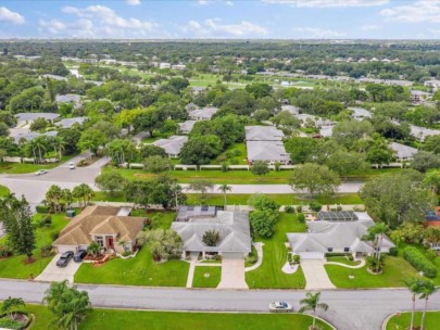 Country Lakes Homes in Palm Aire Sarasota, FL. - Aerial