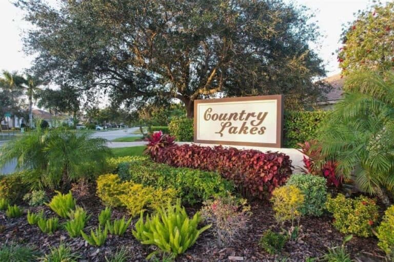 Country Lakes Homes in Palm Aire Sarasota, FL. - Aerial