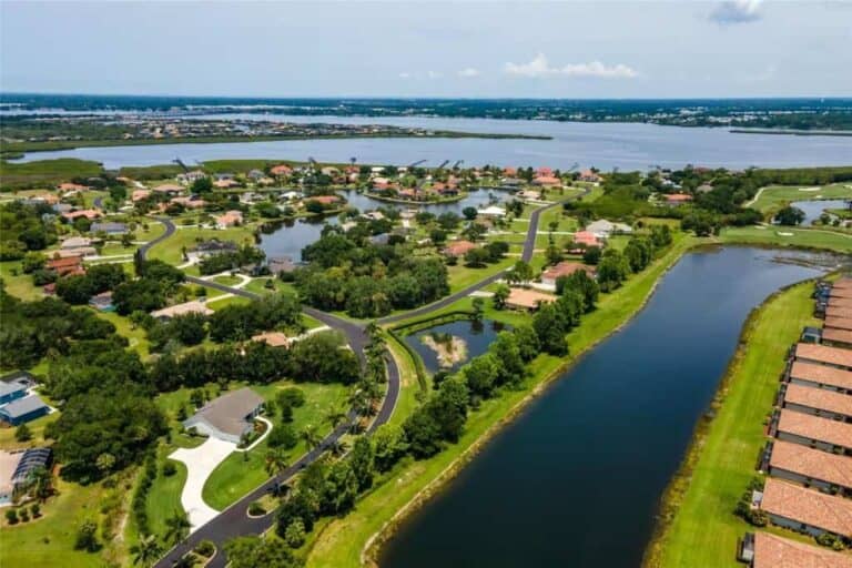 Cypress Creek Estates Homes in Bradenton, FL. - Waterfront Aerial