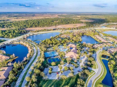 Cypress Falls Homes in North Port, FL. - Aerial