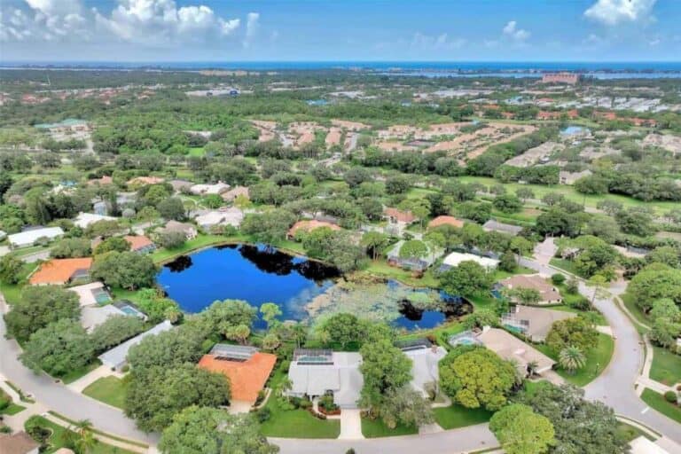 Deer Creek Homes in Palmer Ranch Sarasota, FL. - Aerial