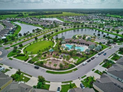 Del Tierra Homes in Bradenton, FL. - Amenity Center Aerial