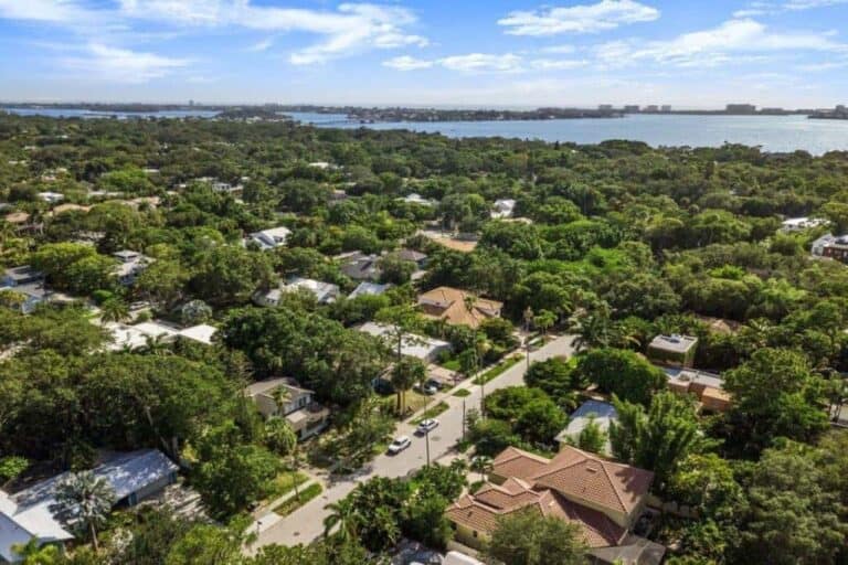 Desota Park Homes in Sarasota, FL. - Aerial