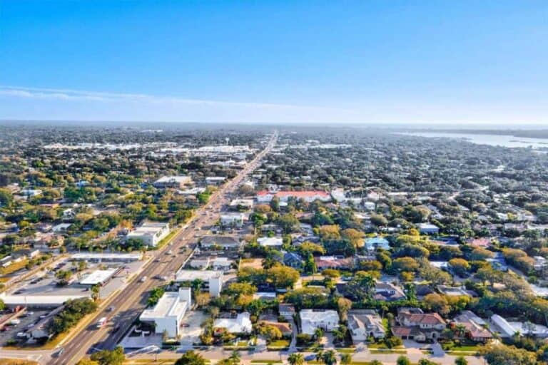 Desota Park Homes in Sarasota, FL. - Aerial