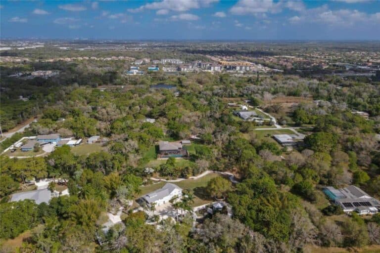 Desoto Acres Homes in Sarasota, FL. - Aerial