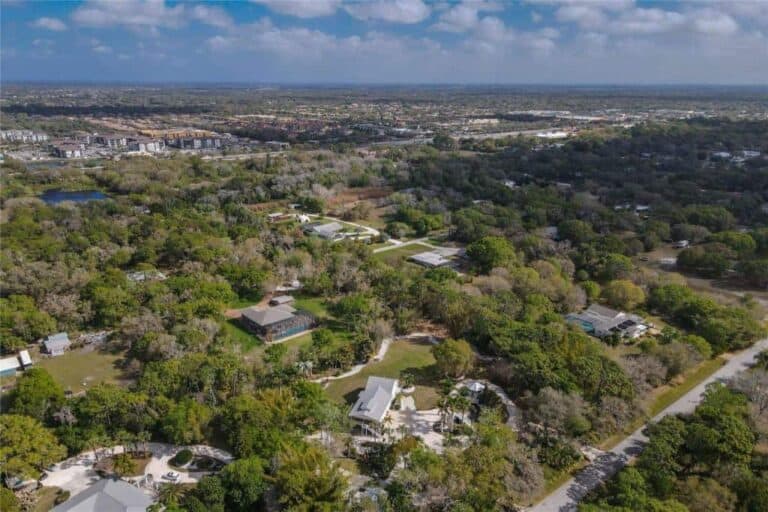 Desoto Acres Homes in Sarasota, FL. - Aerial