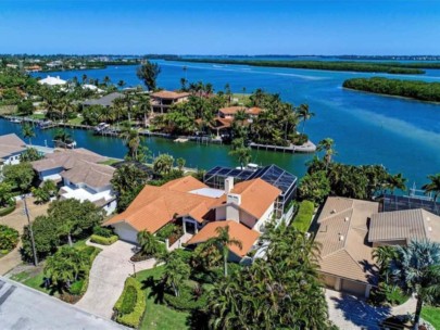 Dream Island Homes in Longboat Key, FL. - Aerial