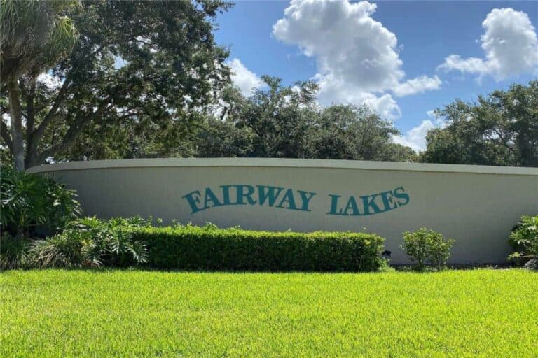 Fairway Lakes Homes in Palm Aire Sarasota, FL. - Entrance Sign
