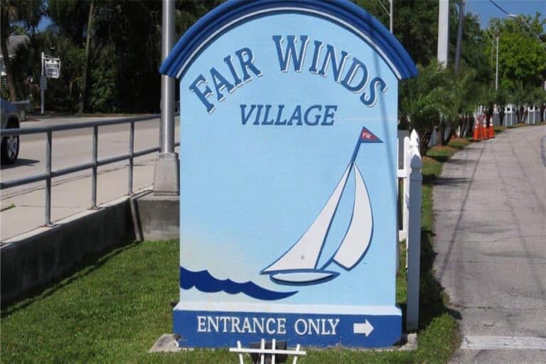 Fairwinds Village Homes in Nokomis, FL. - Entrance Sign