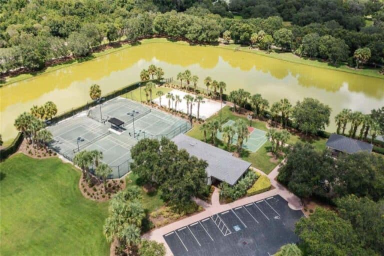 Founders Club Homes in Sarasota, FL. - Tennis Courts Aerial
