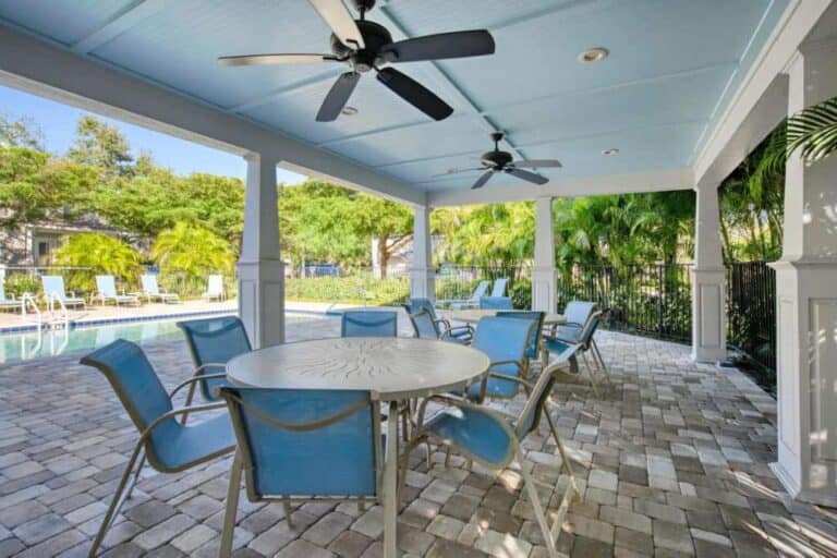 Granada Park Homes in Sarasota, FL. - Pool Covered Area