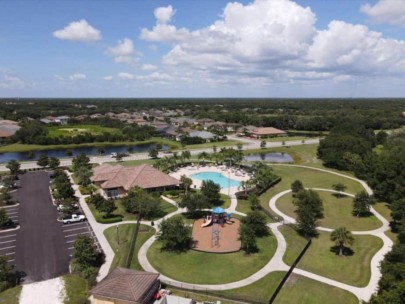 Greyhawk Landing Homes in Bradenton, FL. - Amenity Center Aerial