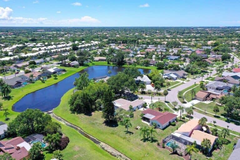 Gulf Gate East Homes in Sarasota, FL. - Aerial