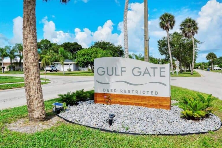 Gulf Gate Homes in Sarasota, FL. - Entrance Sign