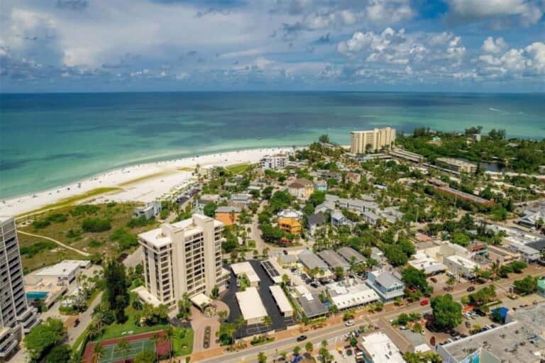 Gulf Gate Manor Homes in Sarasota, FL. - Aerial of Gulf of Mexico