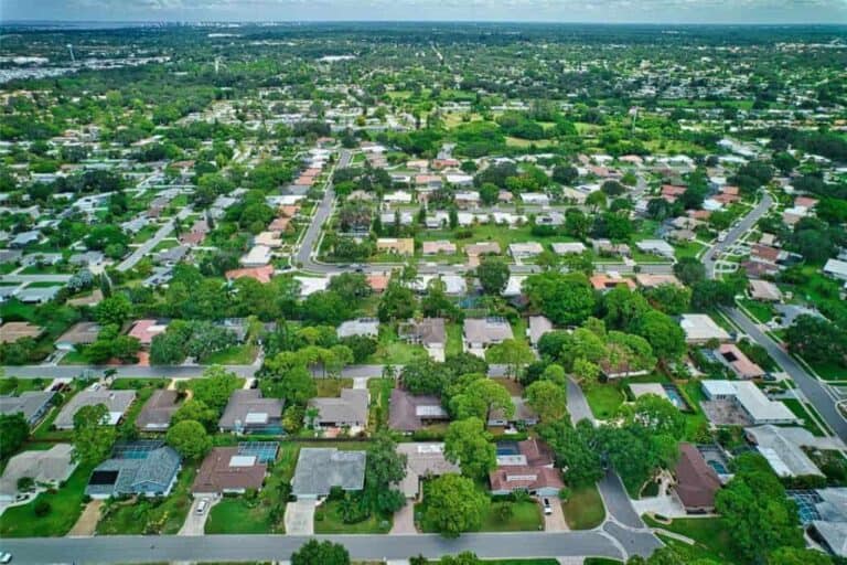 Gulf Gate Woods Homes in Sarasota, FL. - Aerial