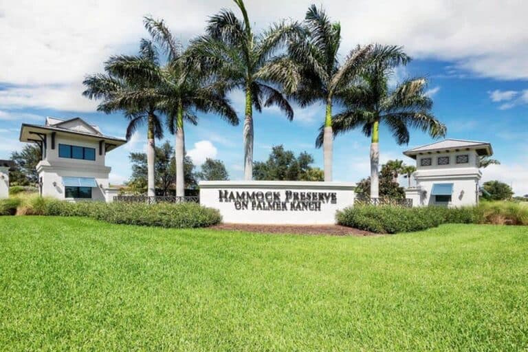Hammock Preserve Homes in Palmer Ranch Sarasota, FL. - Entrance Sign