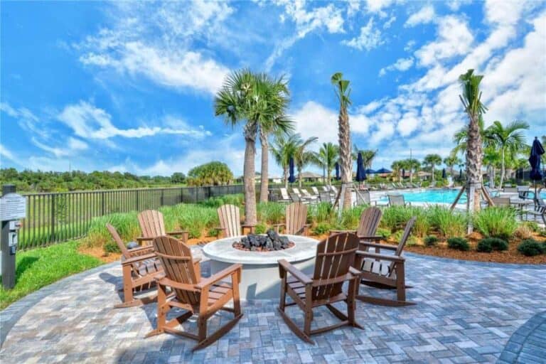 Hammock Preserve Homes in Palmer Ranch Sarasota, FL. - Firepit