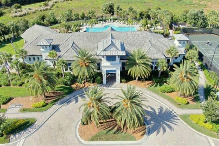 Hammock Preserve Homes in Palmer Ranch Sarasota, FL. - Clubhouse Aerial
