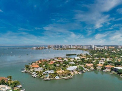 Harbor Acres Homes For Sale in Sarasota, FL. - Waterfront aerial