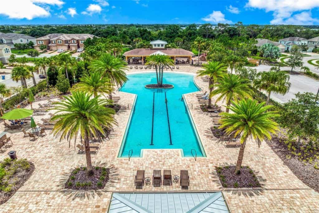 Harmony Homes in Lakewood Ranch, FL. - Lap Pool Aerial