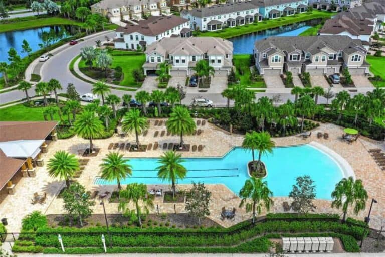 Harmony Homes in Lakewood Ranch, FL. - Pool Aerial