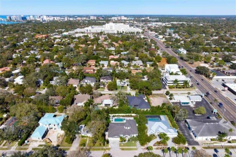 Hartsdale Homes in Sarasota, FL. - Aerial