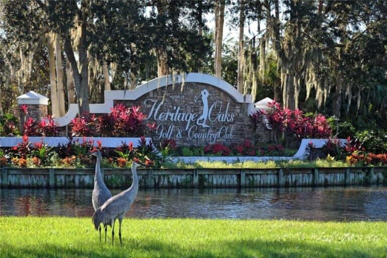 Heritage Oaks Homes in Sarasota, FL. - Entrance Sign