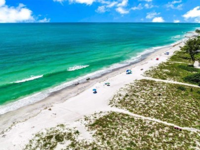 Hideaway Bay Homes in Longboat Key, FL. - Private Beach