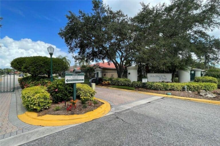 Huntington Pointe Homes in Palmer Ranch Sarasota, FL. - Gated Entry