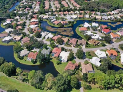 Huntington Pointe Homes in Palmer Ranch Sarasota, FL. - Aerial