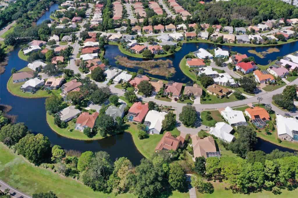 Huntington Pointe Homes in Palmer Ranch Sarasota, FL. - Aerial