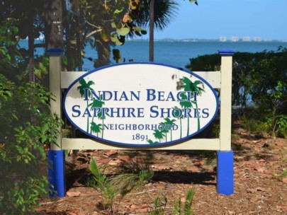 Indian Beach Homes in Sarasota, FL. - Entrance Sign