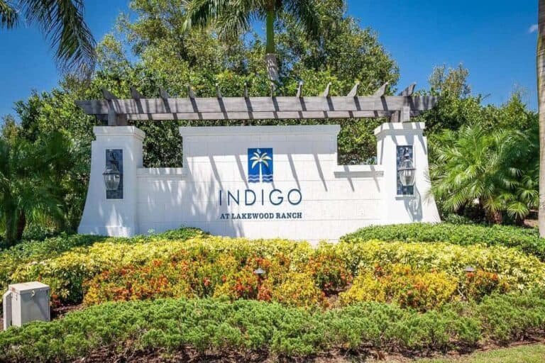 Indigo Homes in Lakewood Ranch, FL. - Entrance Sign