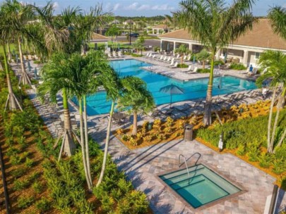 Islandwalk Homes in Venice, FL. - Pool Aerial