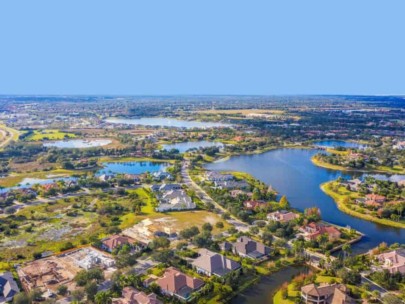 Lake Club Homes in Lakewood Ranch, FL. - Aerial