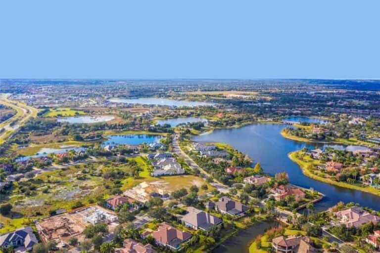 Lake Club Homes in Lakewood Ranch, FL. - Aerial