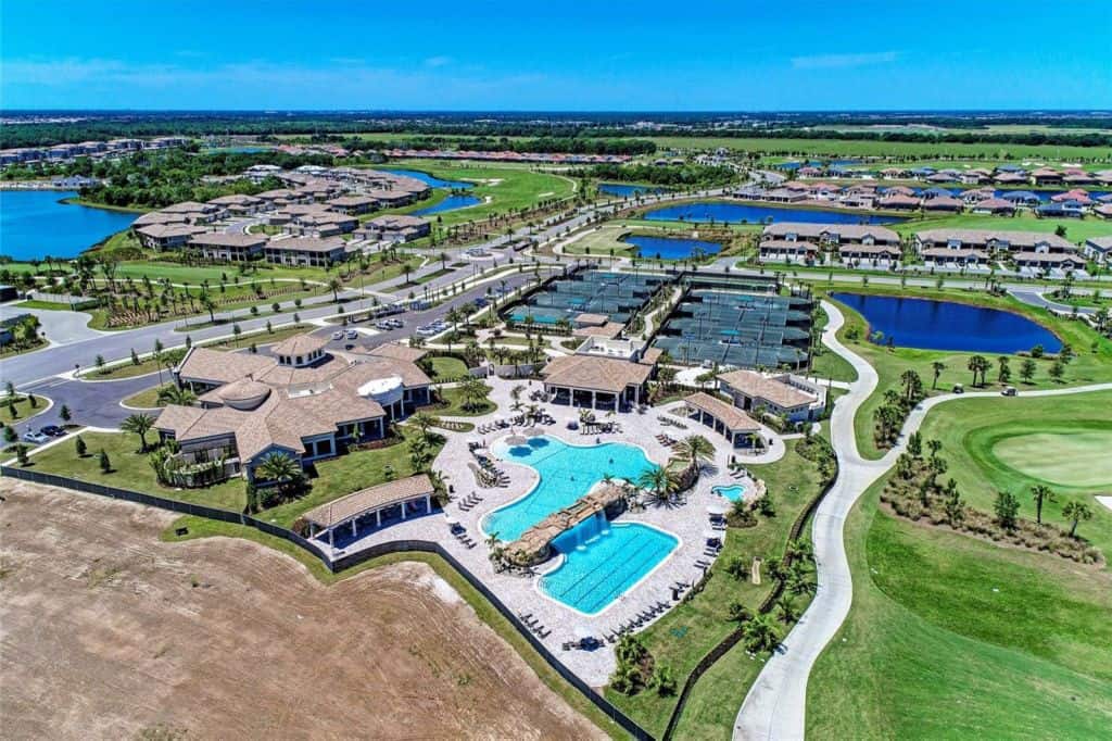 Lakewood National Homes in Lakewood Ranch, FL. - Amenity Center Aerial