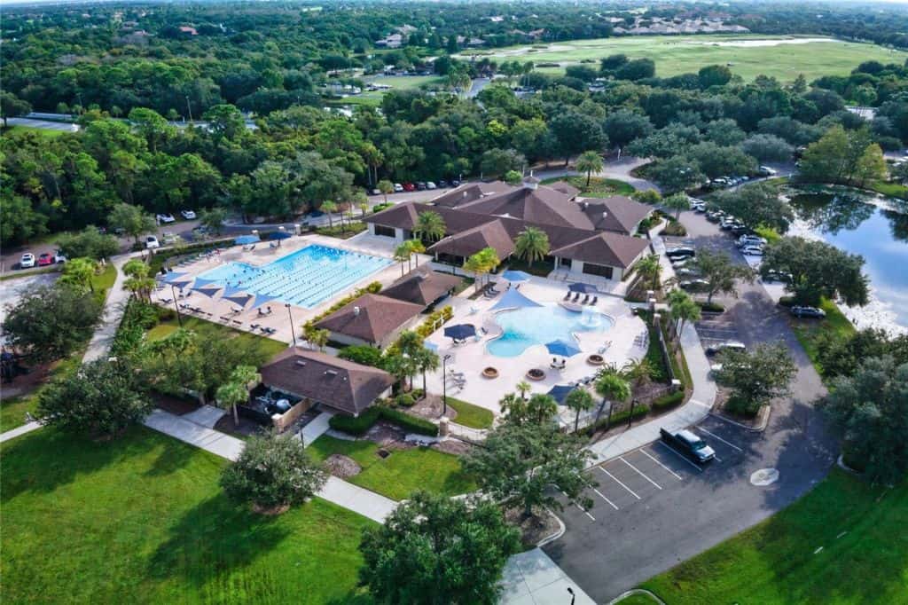 Lakewood Ranch Country Club Homes in Lakewood Ranch, FL. - Water Park Aerial