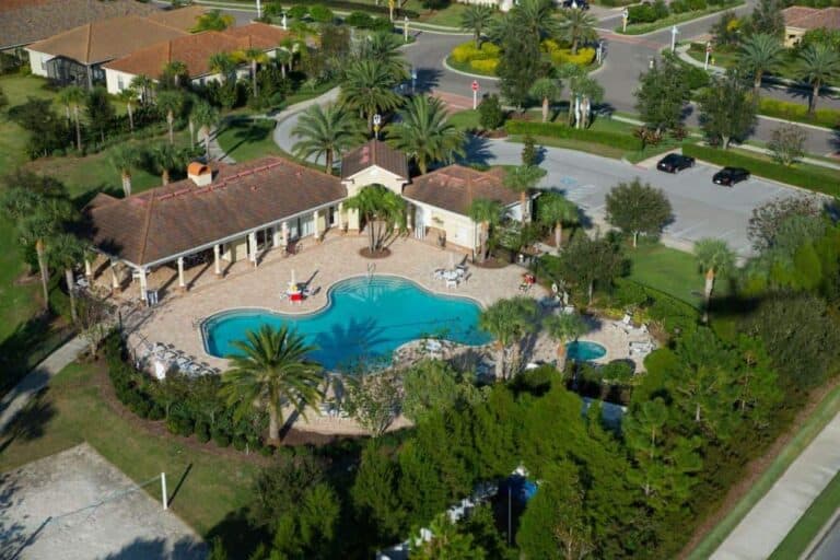 Lakewood Ranch Country Club Homes in Lakewood Ranch, FL. - Pool Aerial