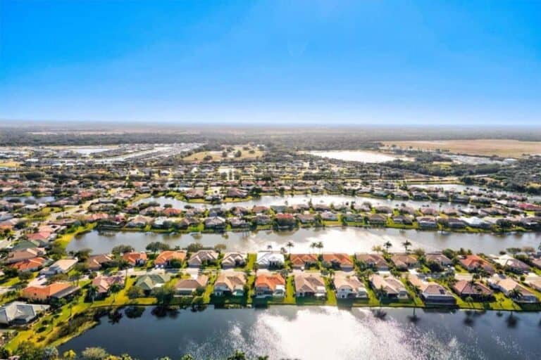 Laurel Lakes Homes in Sarasota, FL. - Aerial