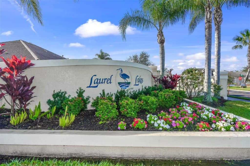 Laurel Lakes Homes in Sarasota, FL. - Entrance Sign