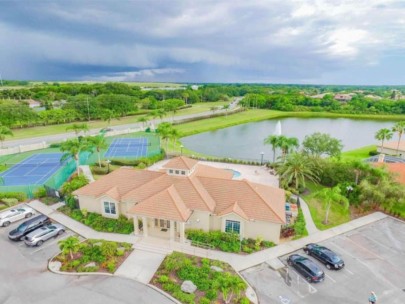 Laurel Lakes Homes in Sarasota, FL. - Clubhouse Aerial